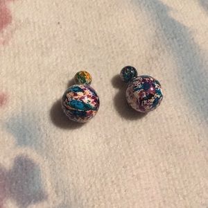 🔴3 for $10 Splatter paint stud earrings